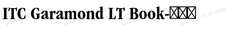 ITC Garamond LT Book字体转换